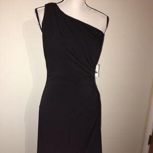 Jessica Simpson one shoulder little black dress